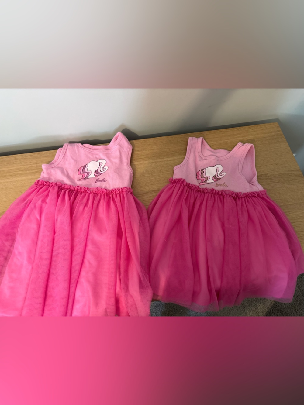 Barbie Pink Tulle Toddler Dresses 4 and 5T